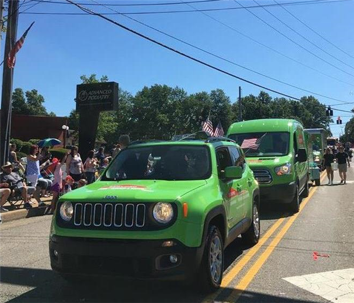 SERVPRO Vehicles driving by in the parade